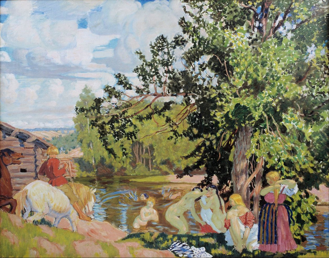Hamam, 1910 by Boris Mikhailovich Kustodiev