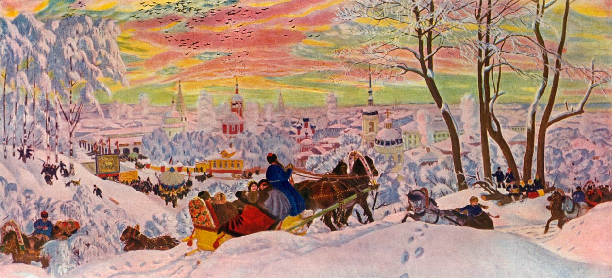 Shrove-Tide, 1916, 1939. by Boris Mikhailovich Kustodiev