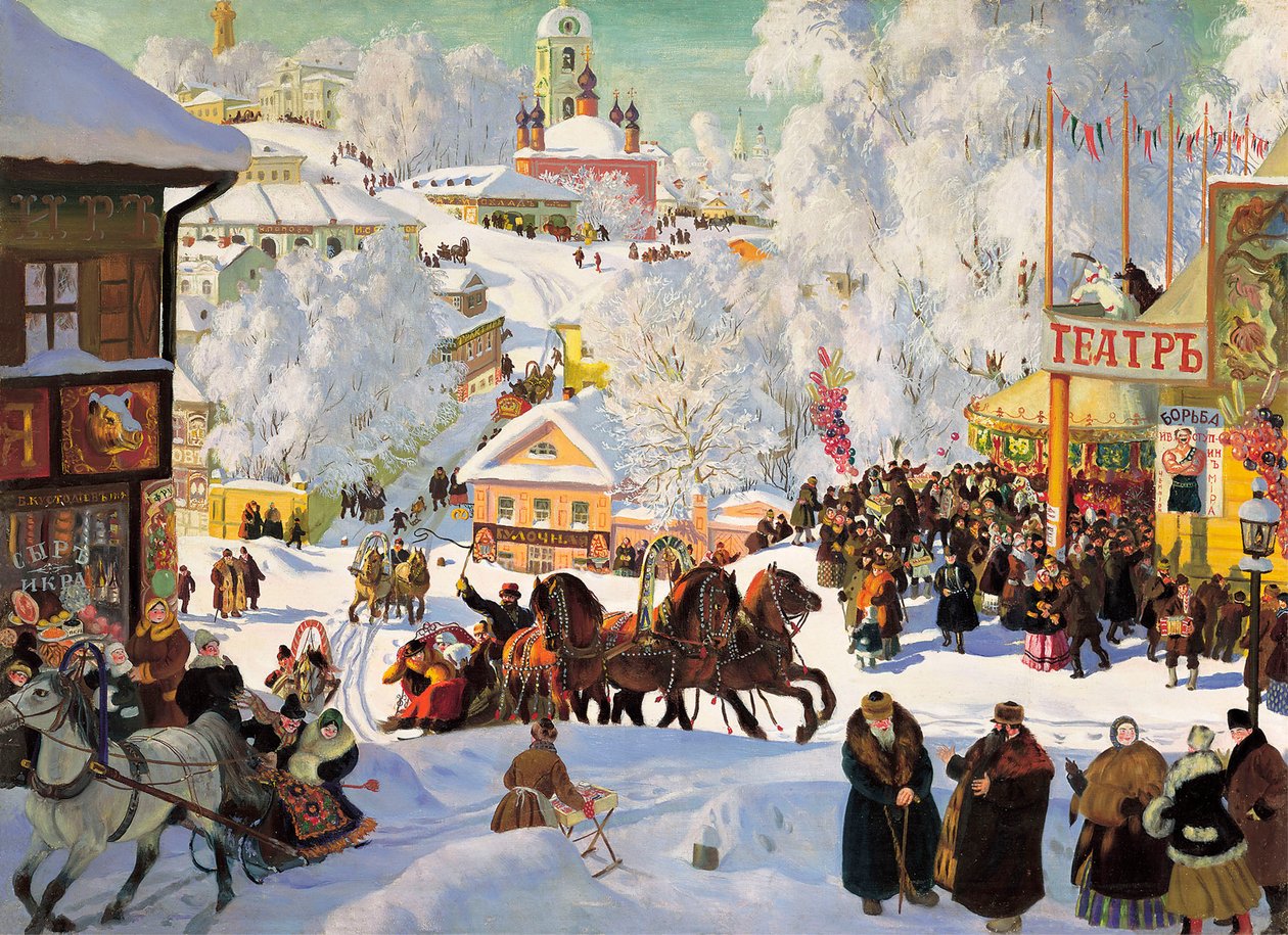 Shrovetide, 1919. by Boris Mikhailovich Kustodiev