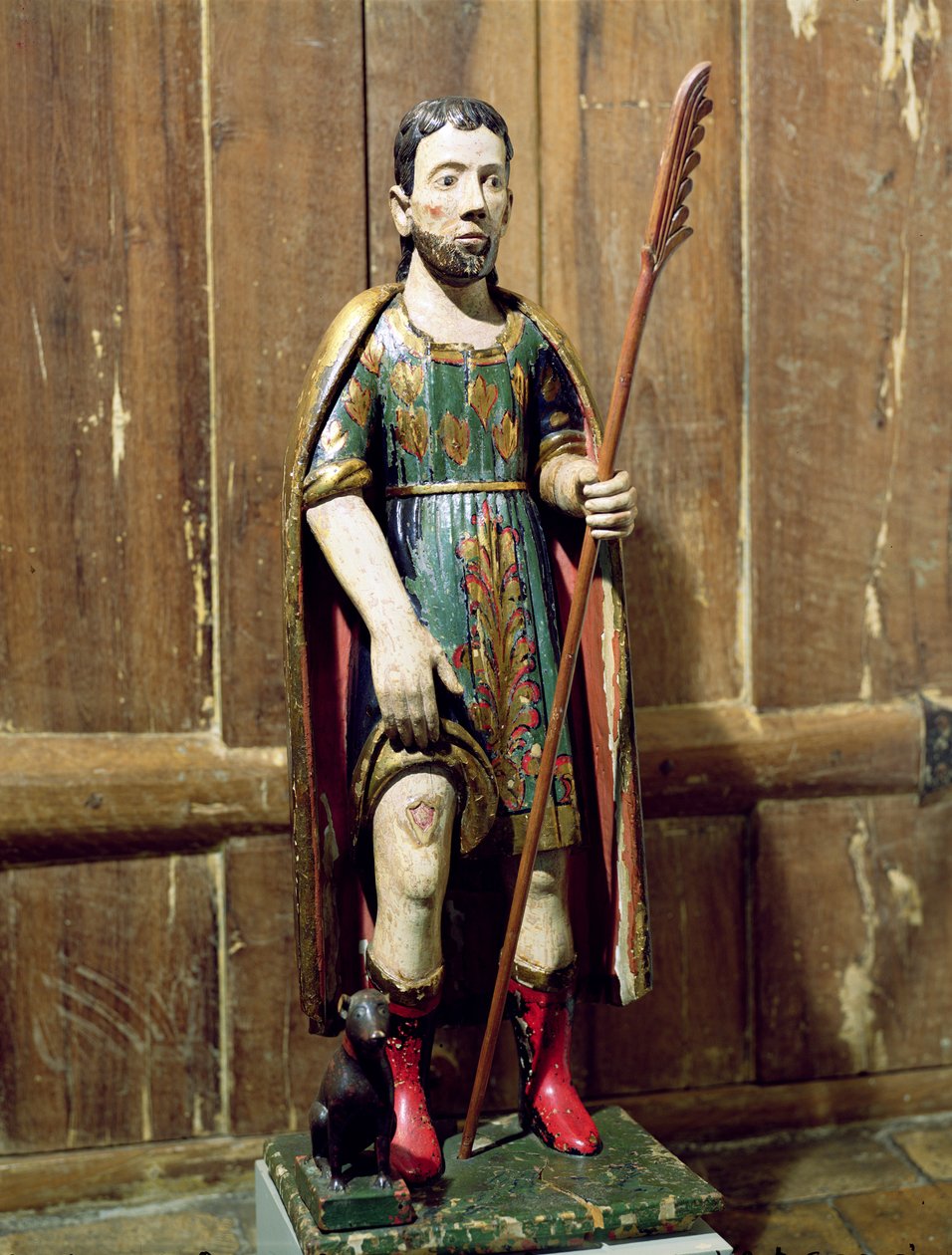 St. Rocco (1295-1327) (çok renkli ahşap) by Brazilian School