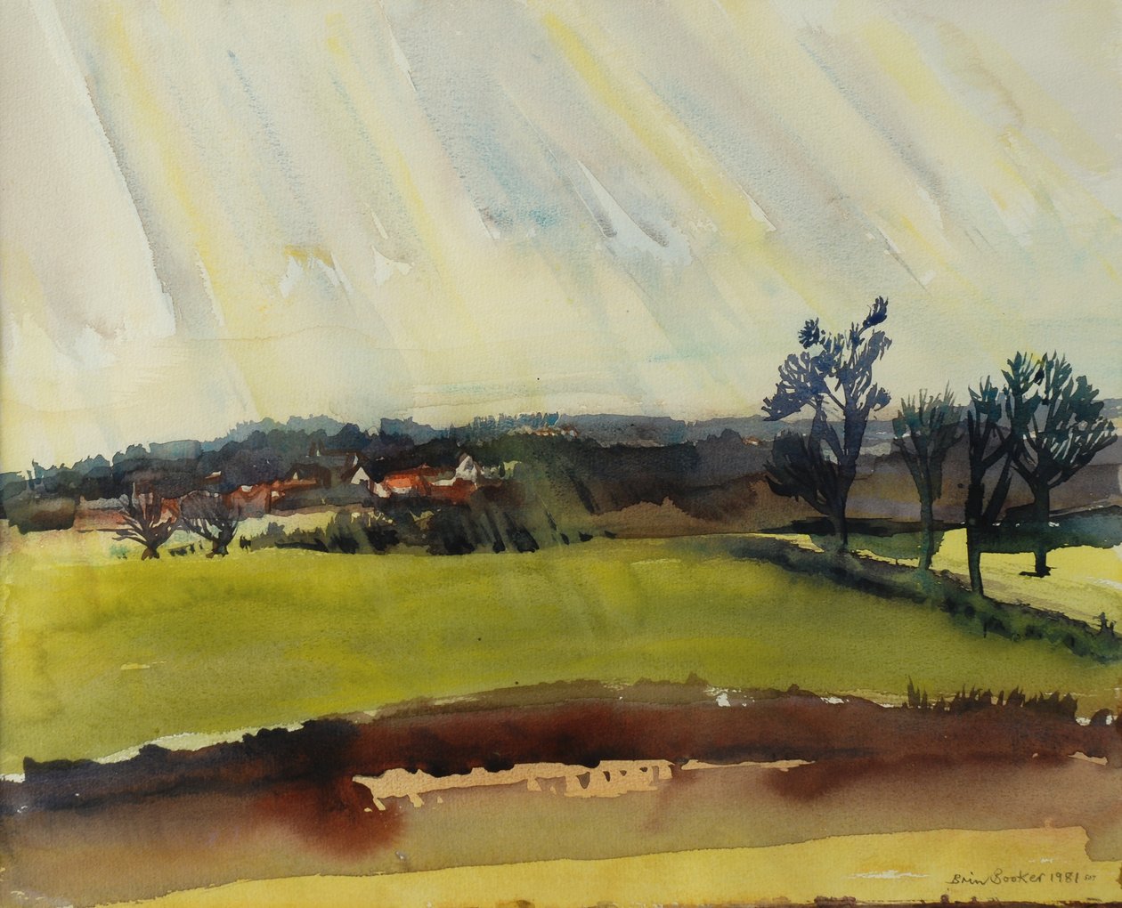 Yağmurlu Sabah, 1981 (kağıt üzerinde wc) by Brenda Brin Booker