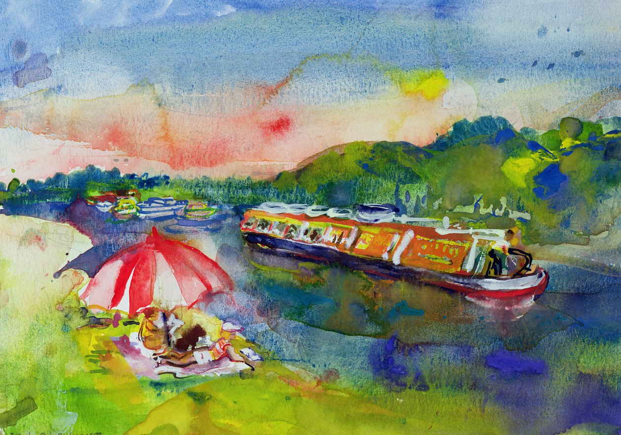 Summer River, 1989 (kağıt üzerinde wc) by Brenda Brin Booker