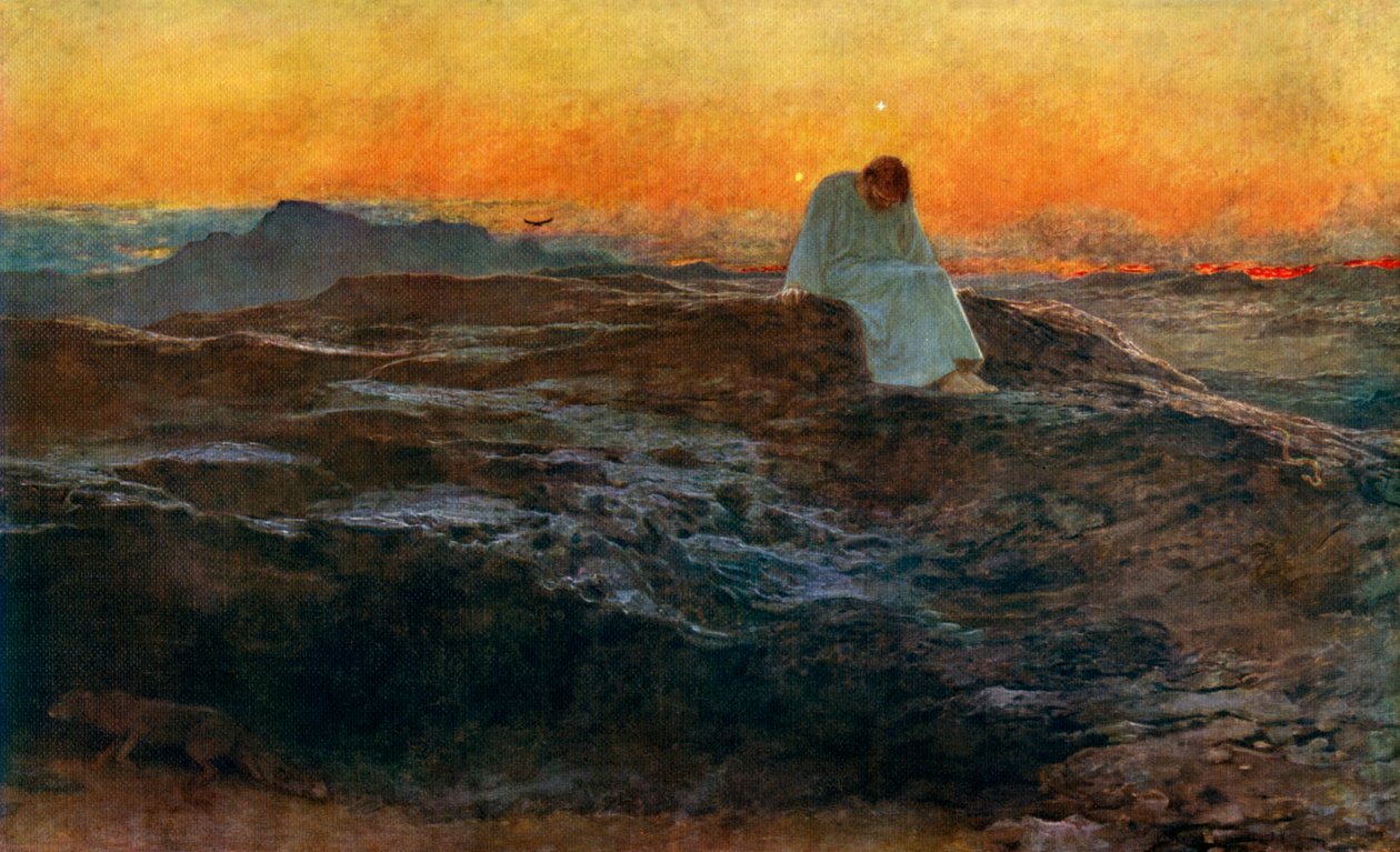 Vahşi Doğada İsa, 1898, 1912. by Briton Riviere