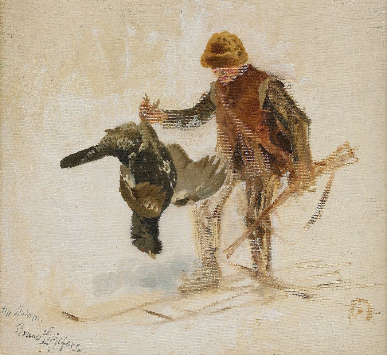 Genç Tjaderskyttn için Çalışma by Bruno Andreas Liljefors