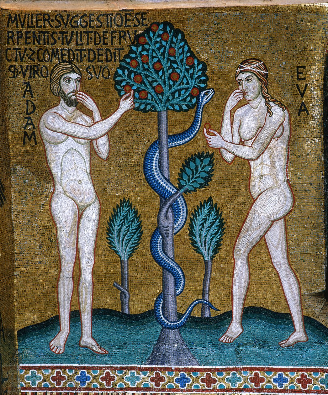 Adem ve Havva. Düşüş, 1140-1170. by Byzantine Master.