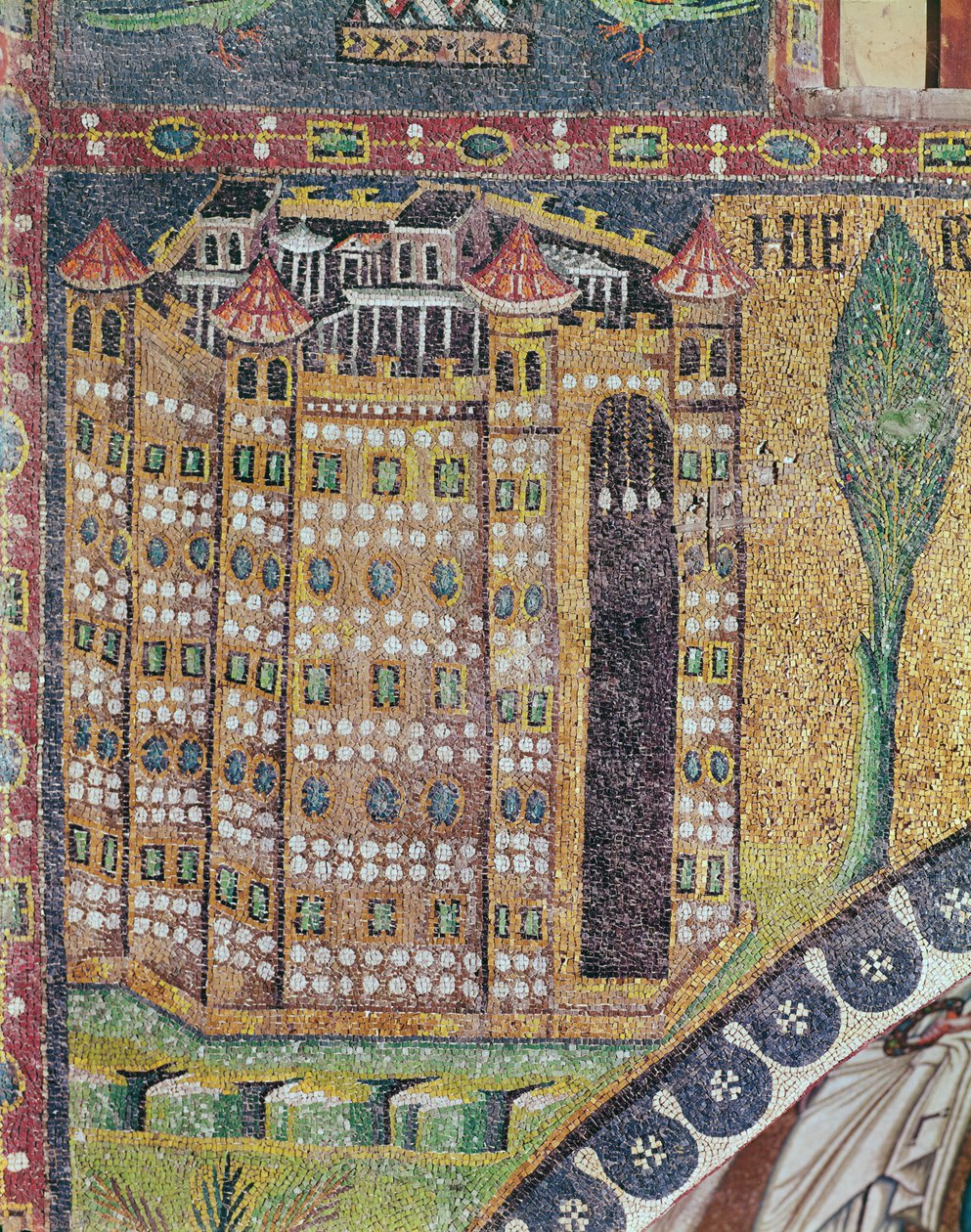 Kudüs detayı (mozaik) by Byzantine School