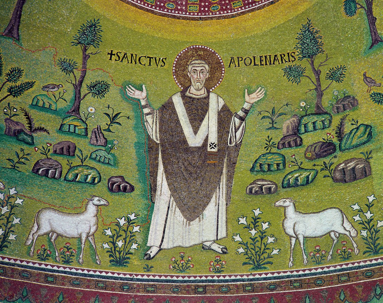 Aziz Apollinare (d.c.79) (mozaik) by Byzantine School