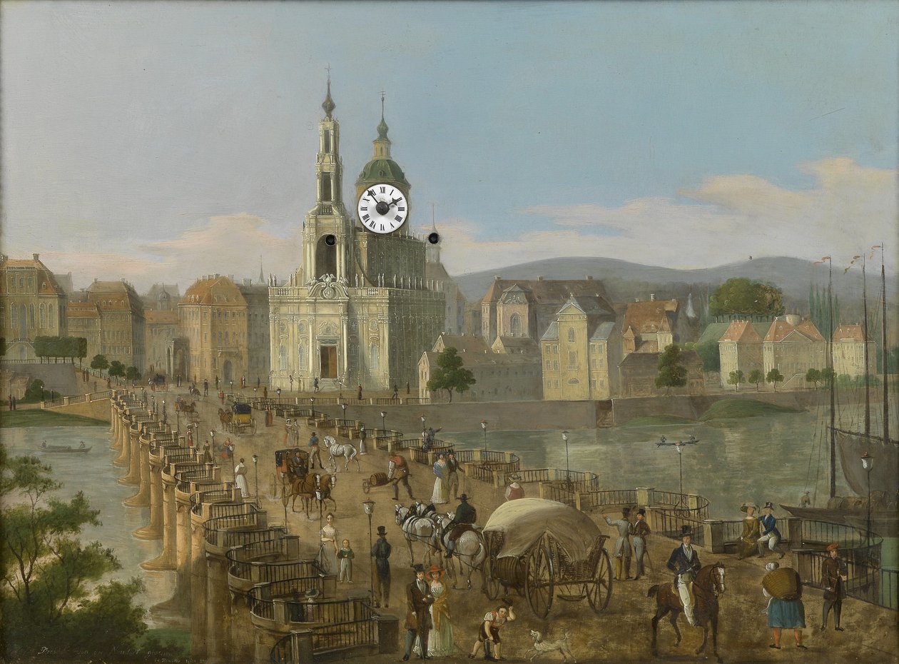 Viyana Biedermeier resimli saat Dresden by C. L. Hofmeister