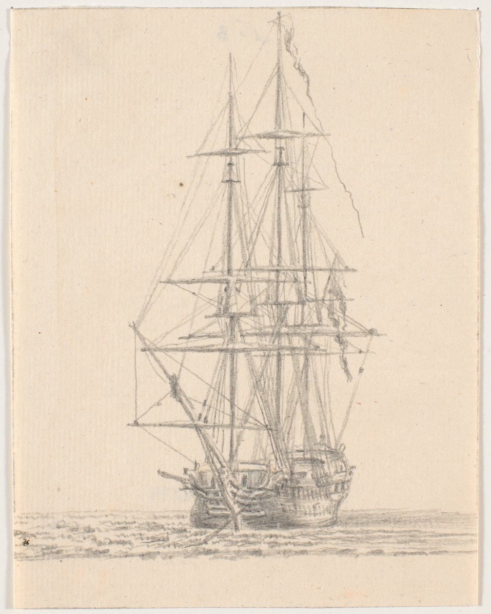 Ütülenmiş yelkenli donanma gemisi by C.A. Lorentzen
