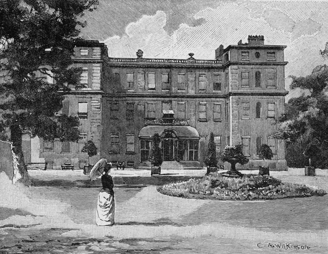 Marlborough Evi, bahçeden, 1863 by C.A. Wilkinson