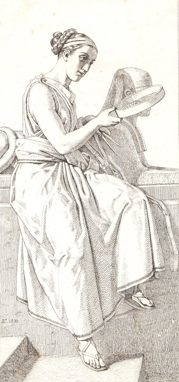 Sebep. alegorik figür by Christoffer Wilhelm Eckersberg