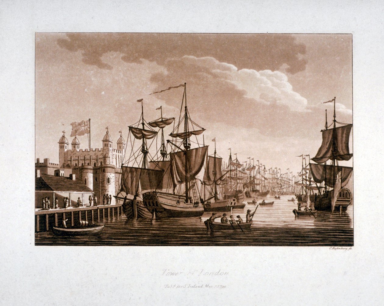Londra Kulesi, 1799 by C Rosenberg