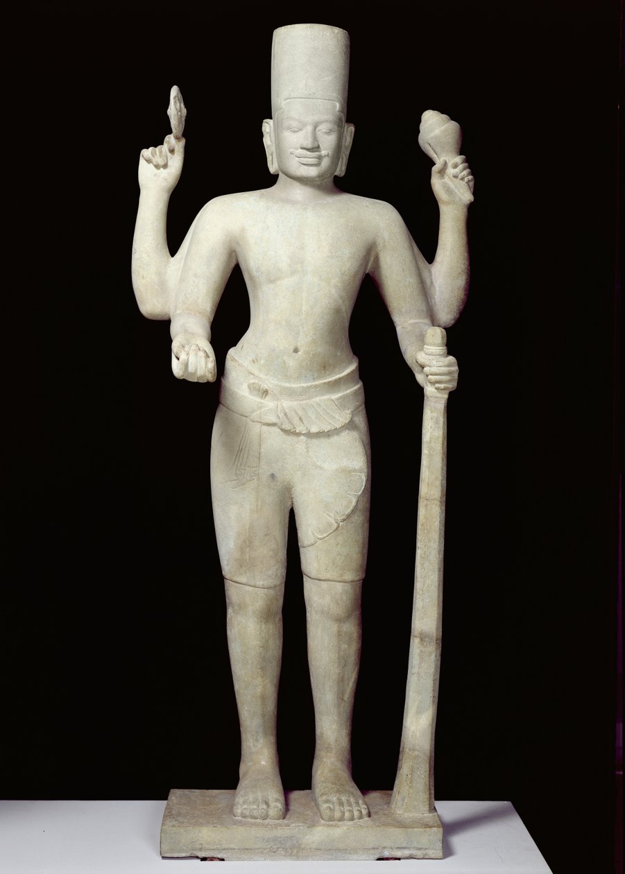 Vishnu, 1. - 9. yüzyıl (kumtaşı) by Cambodian School