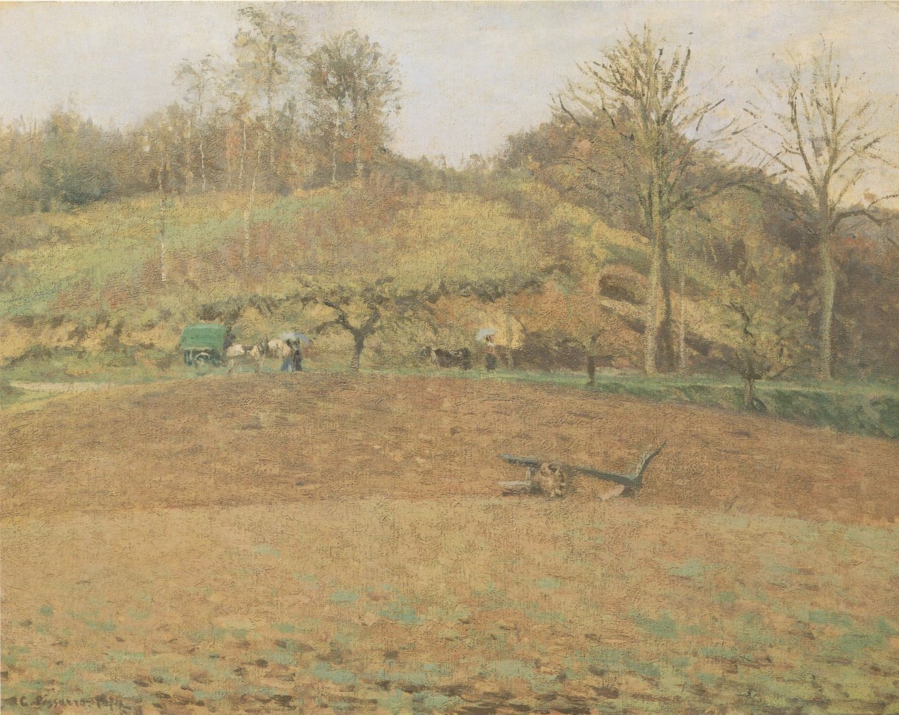 sürülmüş arazi by Camille Jacob Pissarro