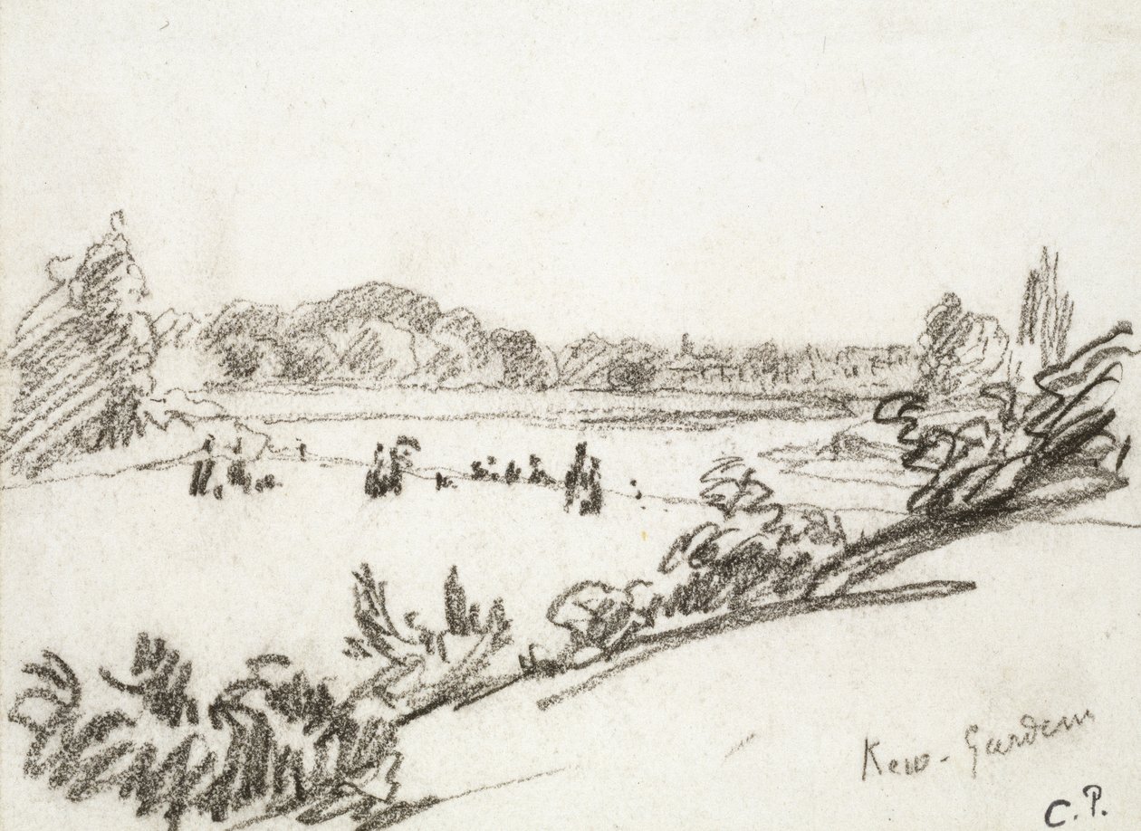 Kew Gardens Çalışması (kömür) by Camille Jacob Pissarro