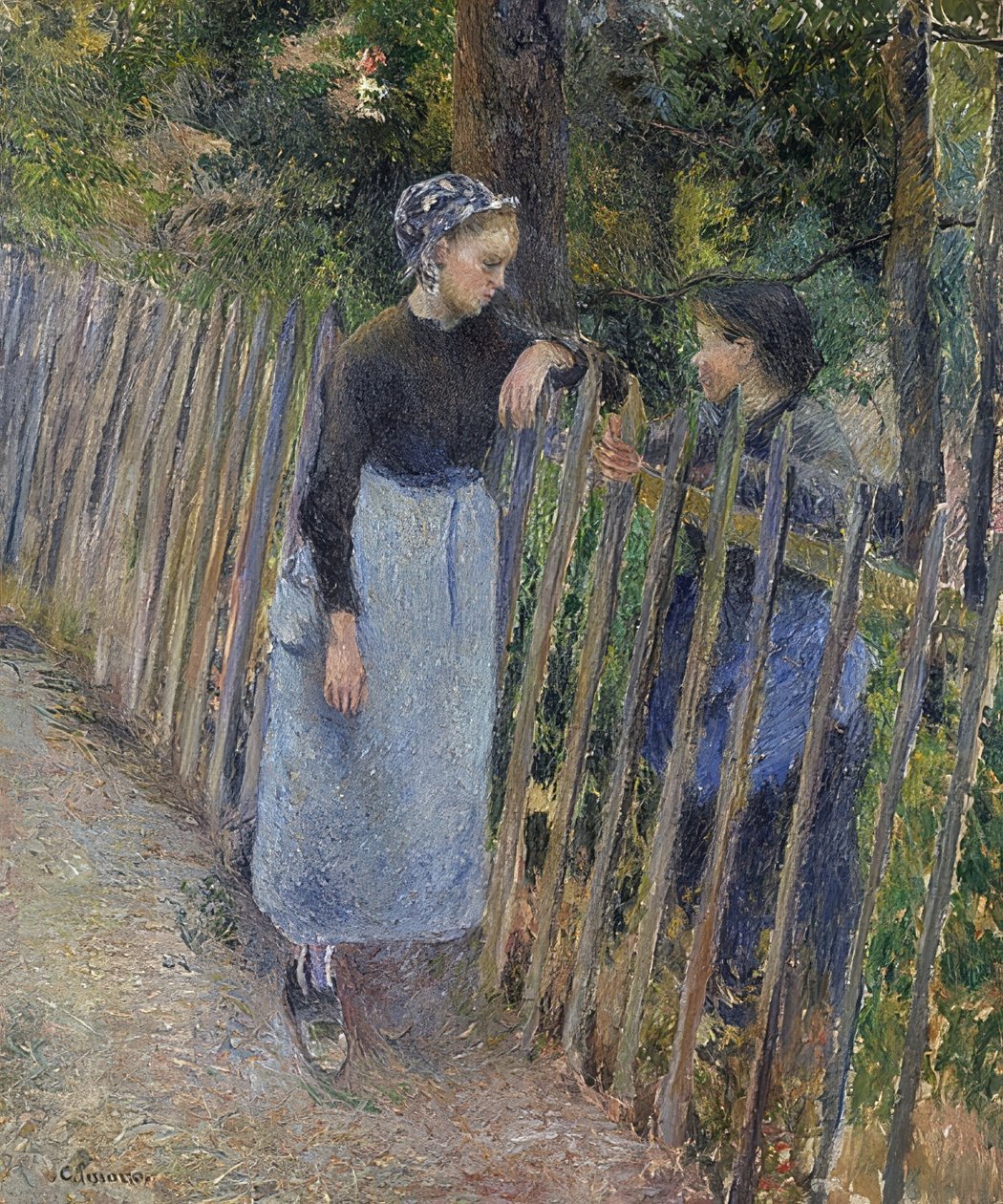 Konuşma. 1881 civarında by Camille Jacob Pissarro