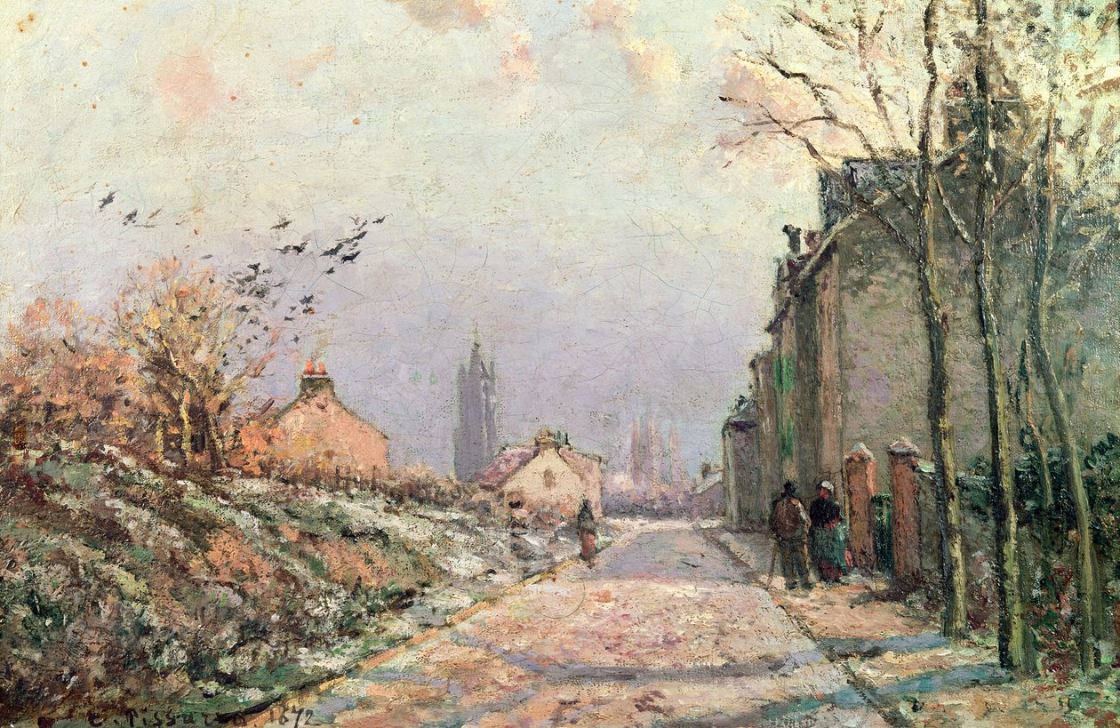 Yol, Kışın Etkisi, 1872 by Camille Jacob Pissarro