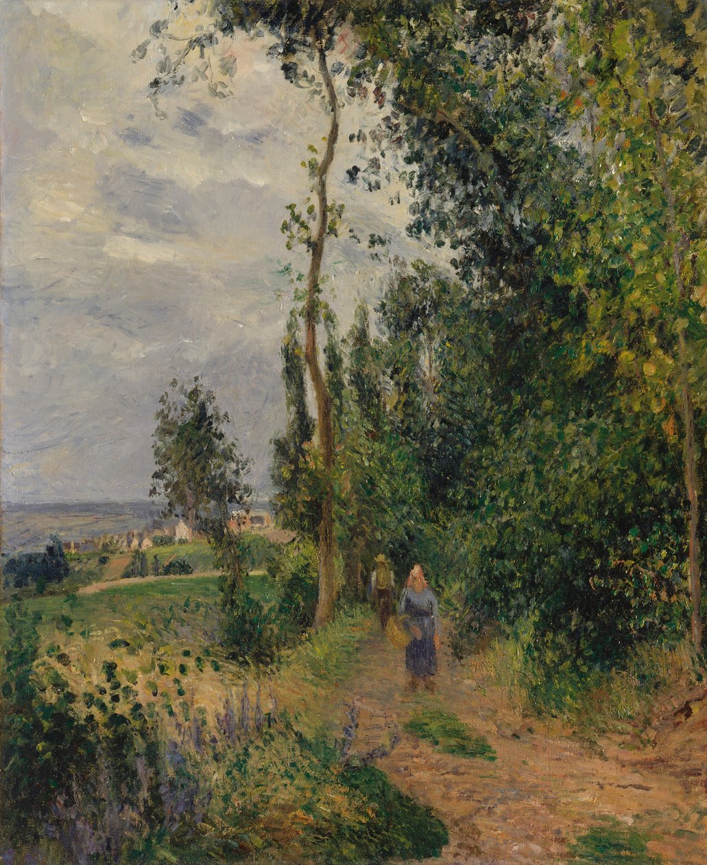Côte des Grouettes, Pontoise yakınlarında, muhtemelen 1878. by Camille Jacob Pissarro
