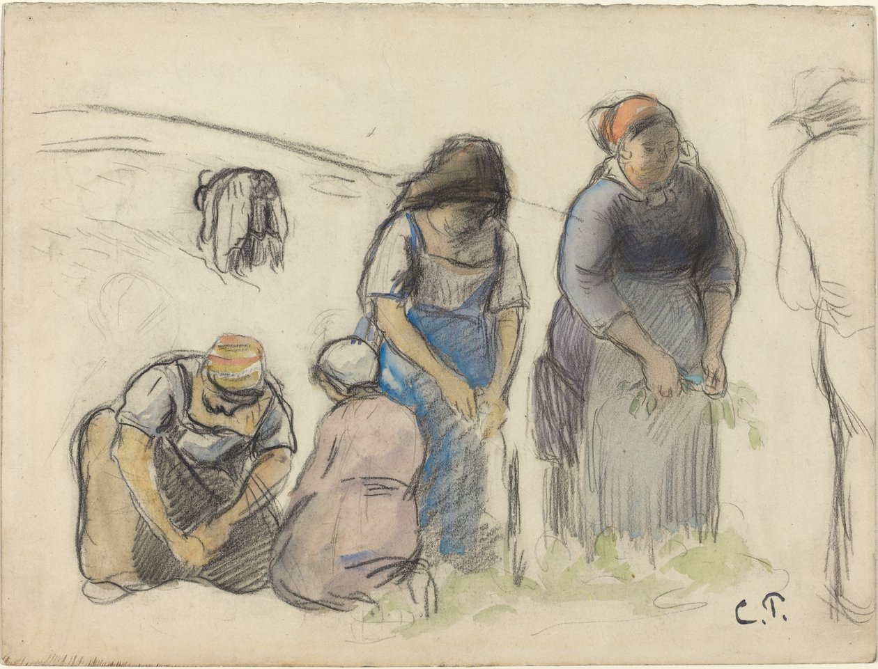 Bezelye Hasat Makineleri [rekto] by Camille Pissarro