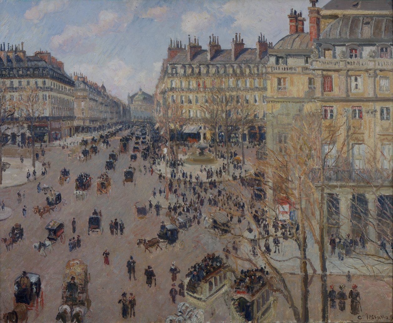 Fransız Tiyatro Meydanı, 1898. by Camille Pissarro