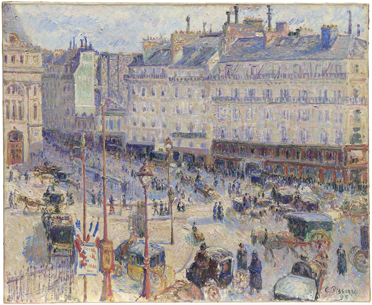 Place du Havre, Paris, 1893. by Camille Pissarro