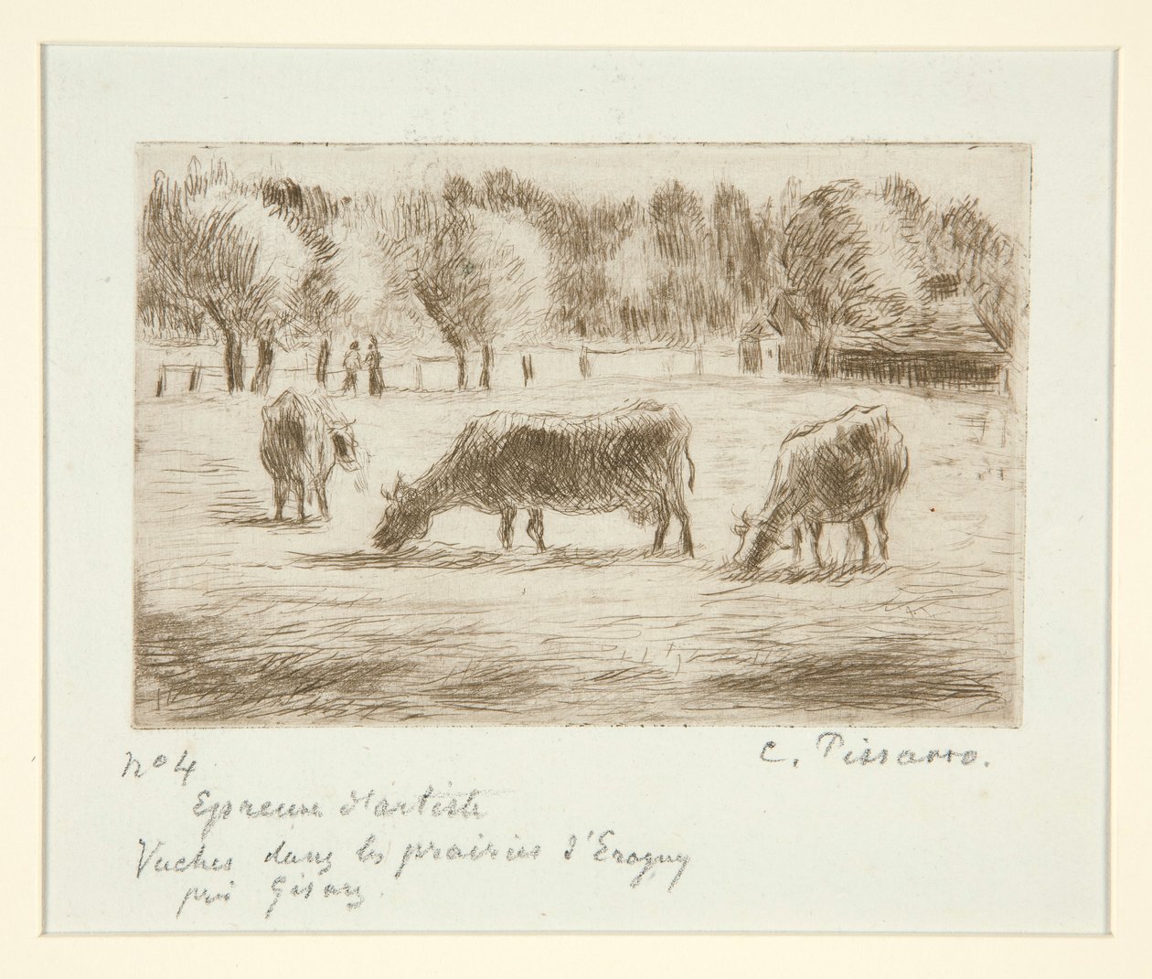 Çayırlardaki inekler by Camille Pissarro
