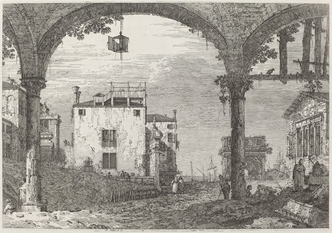 Fenerli Portiko, c. 17351746. by Canaletto