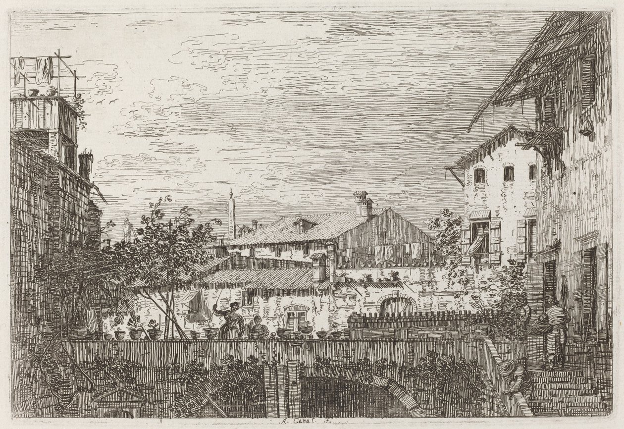 Teras [sağ altta] by Canaletto