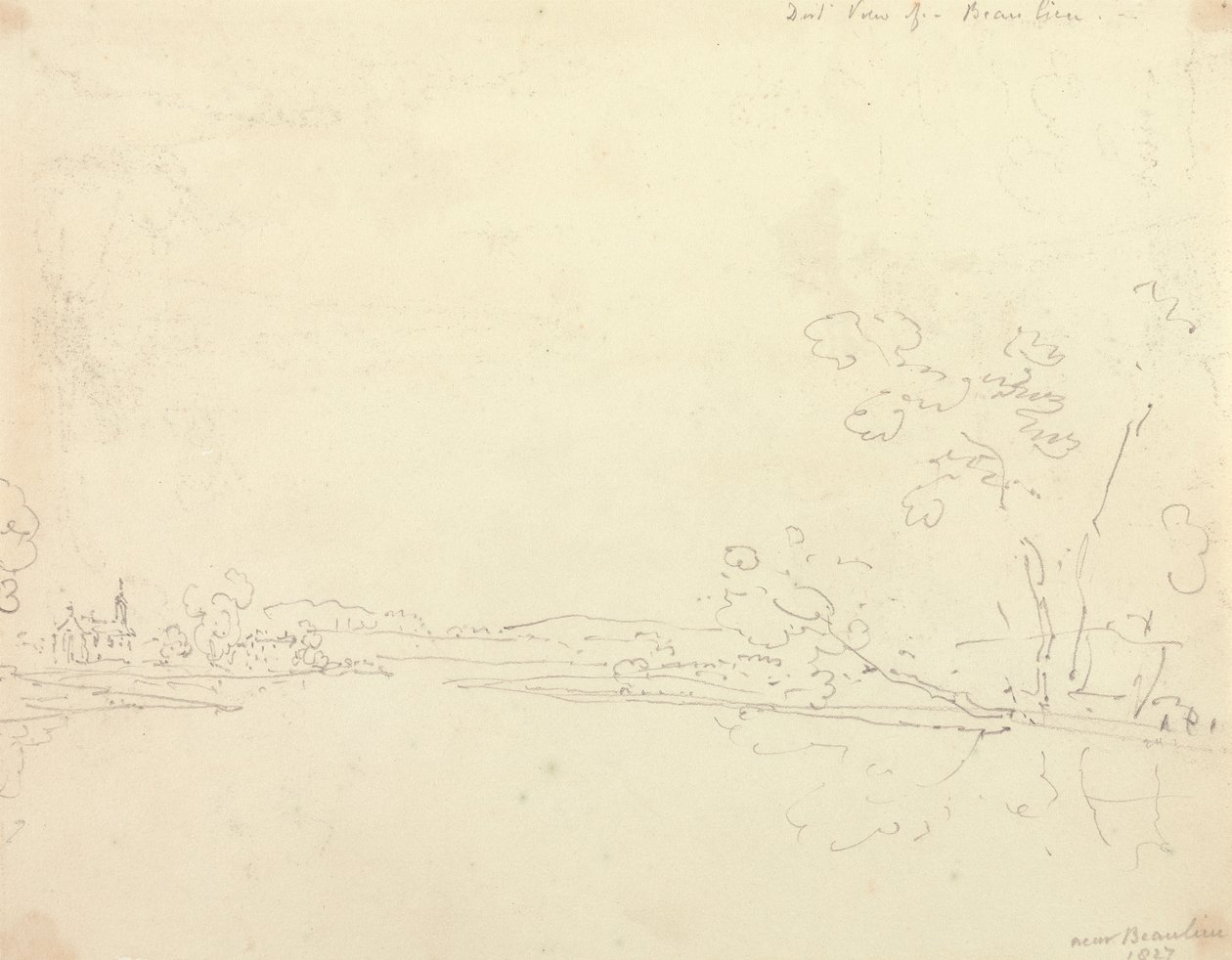 Beaulieu, Hampshire'ın Uzak Görünümü by Capt. Thomas Hastings