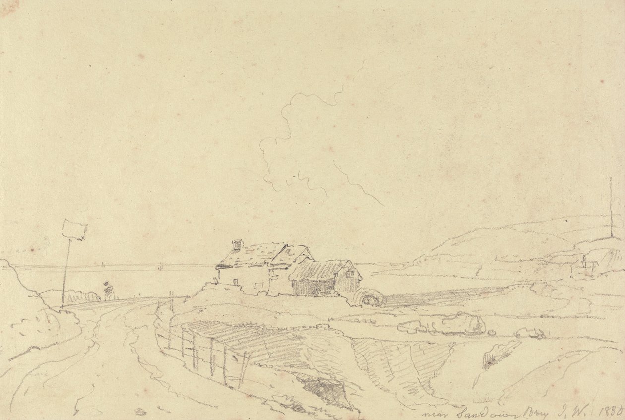 Sandown Körfezi yakınlarında, Wight Adası by Capt. Thomas Hastings