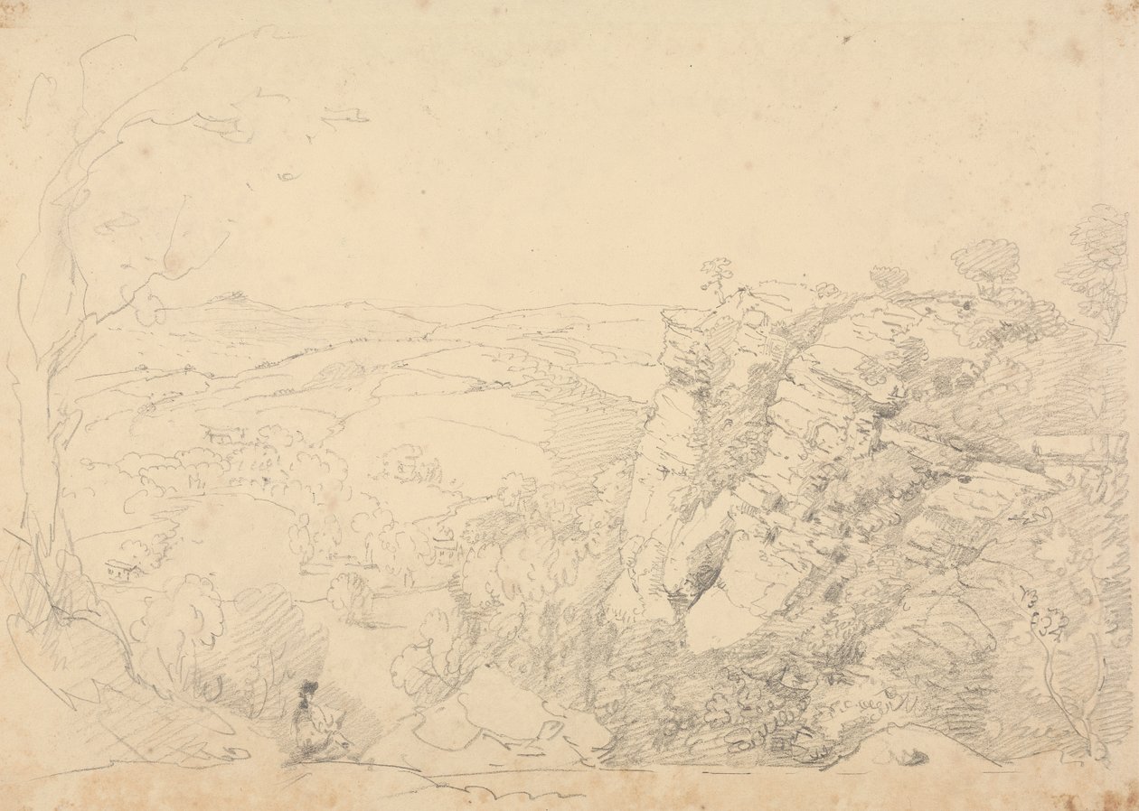 Chudleigh Rocks, Devon taslağı by Capt. Thomas Hastings