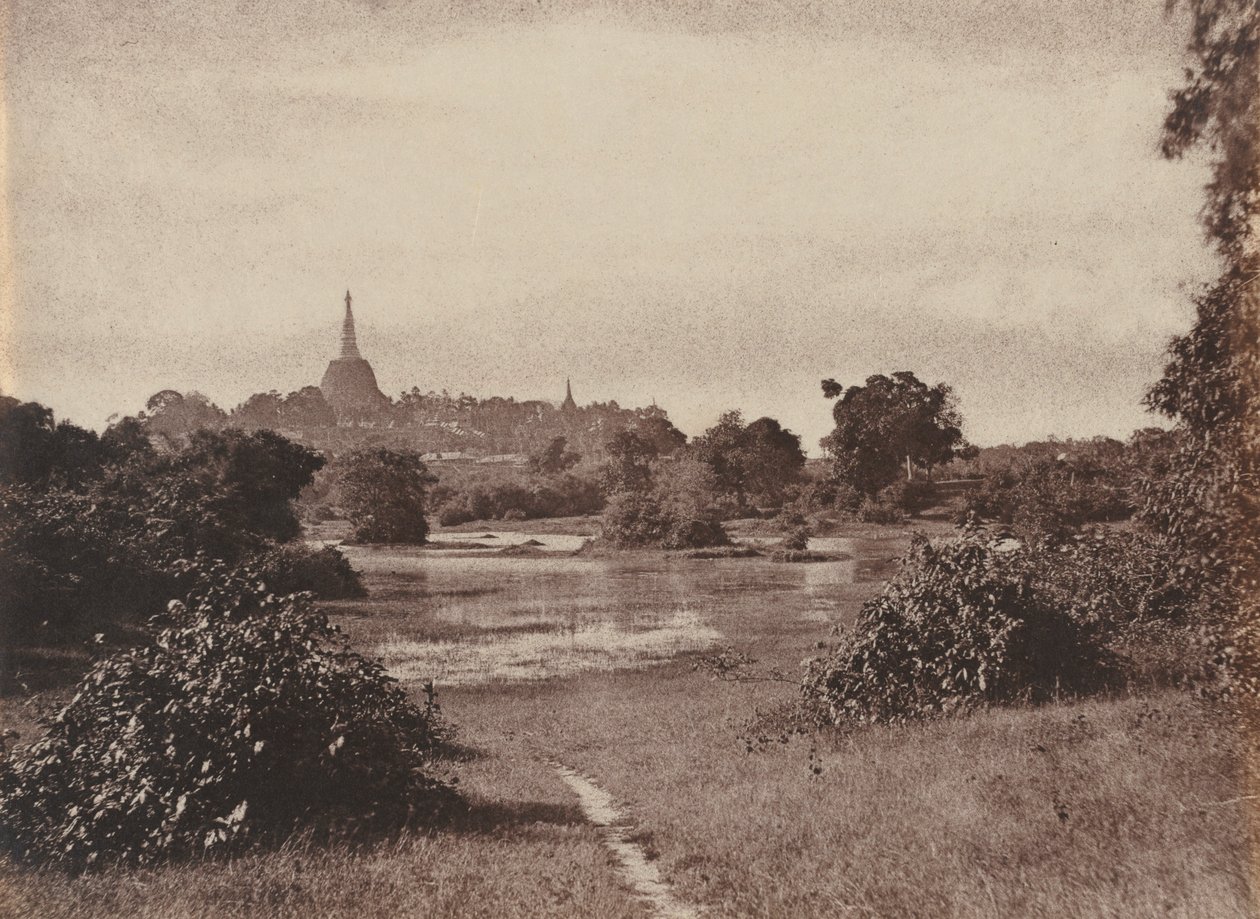Rangoon. Göl Yakınında Görünüm, 1855. by Captain Linnaeus Tripe
