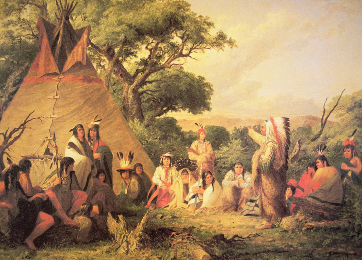 Sioux Hint Konseyi by Captain Seth Eastman