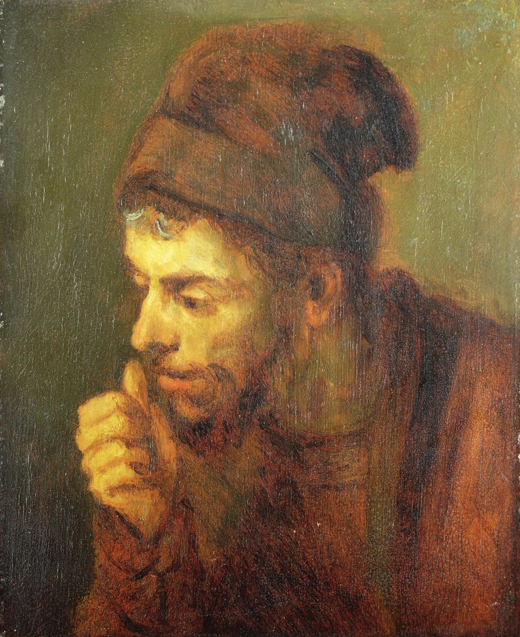Bir Adamın Başı (tuval üzerine yağlı boya) by Carel Fabritius