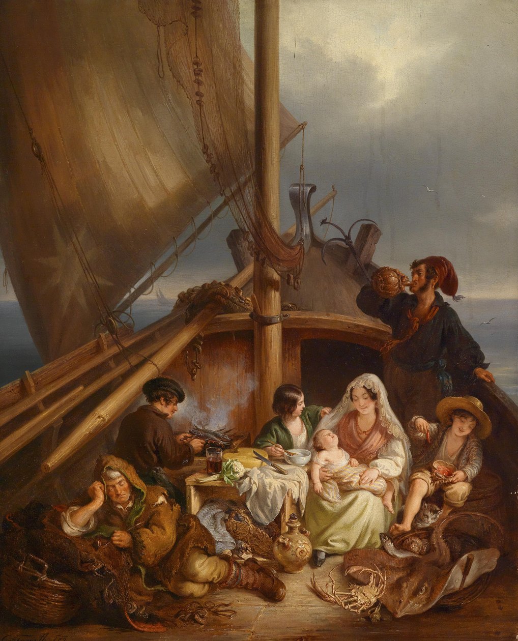 Balıkçı aile by Carl Fruwirth