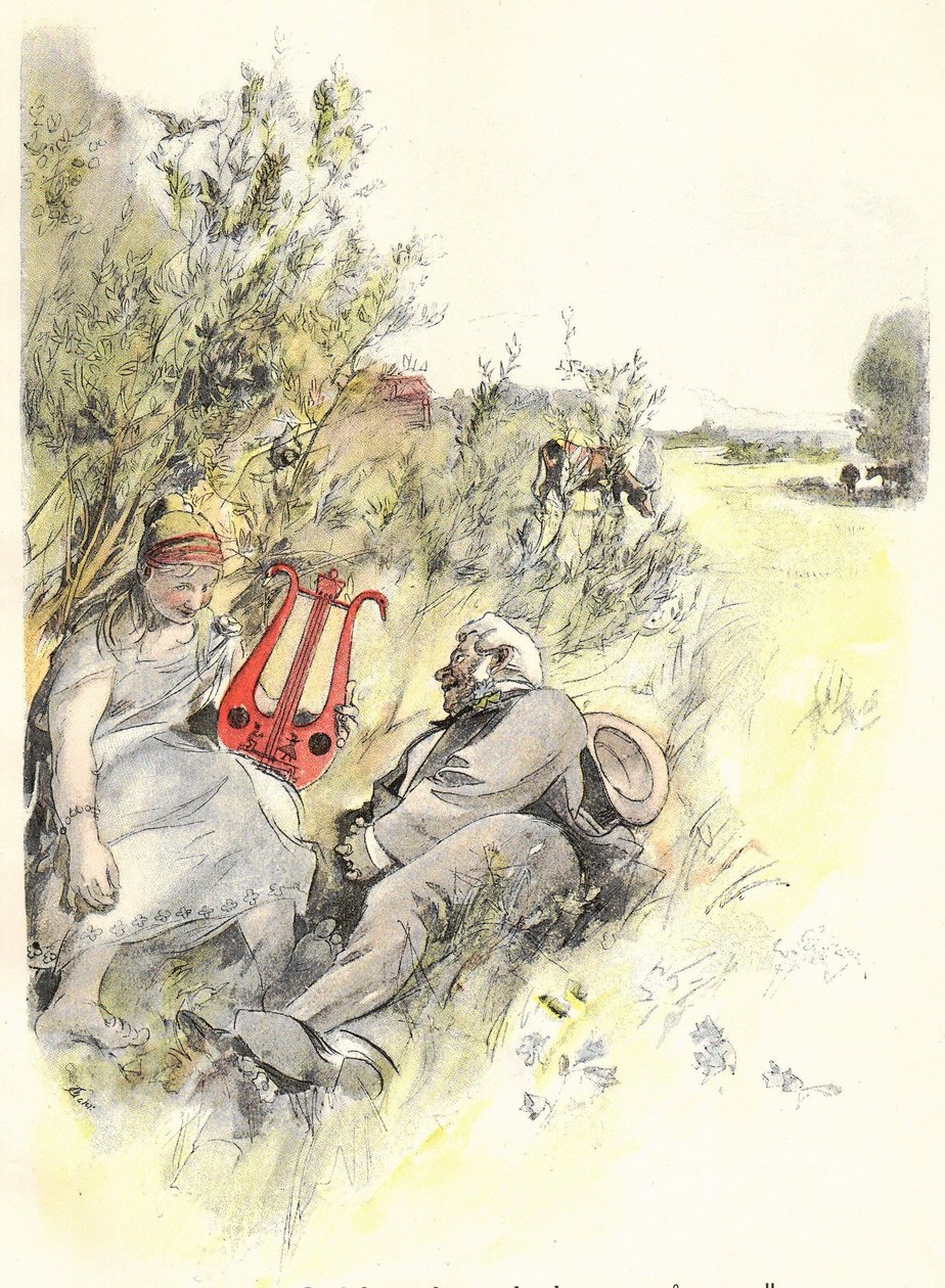 Elias Sehlstedt ve şarkıcısı by Carl Larsson