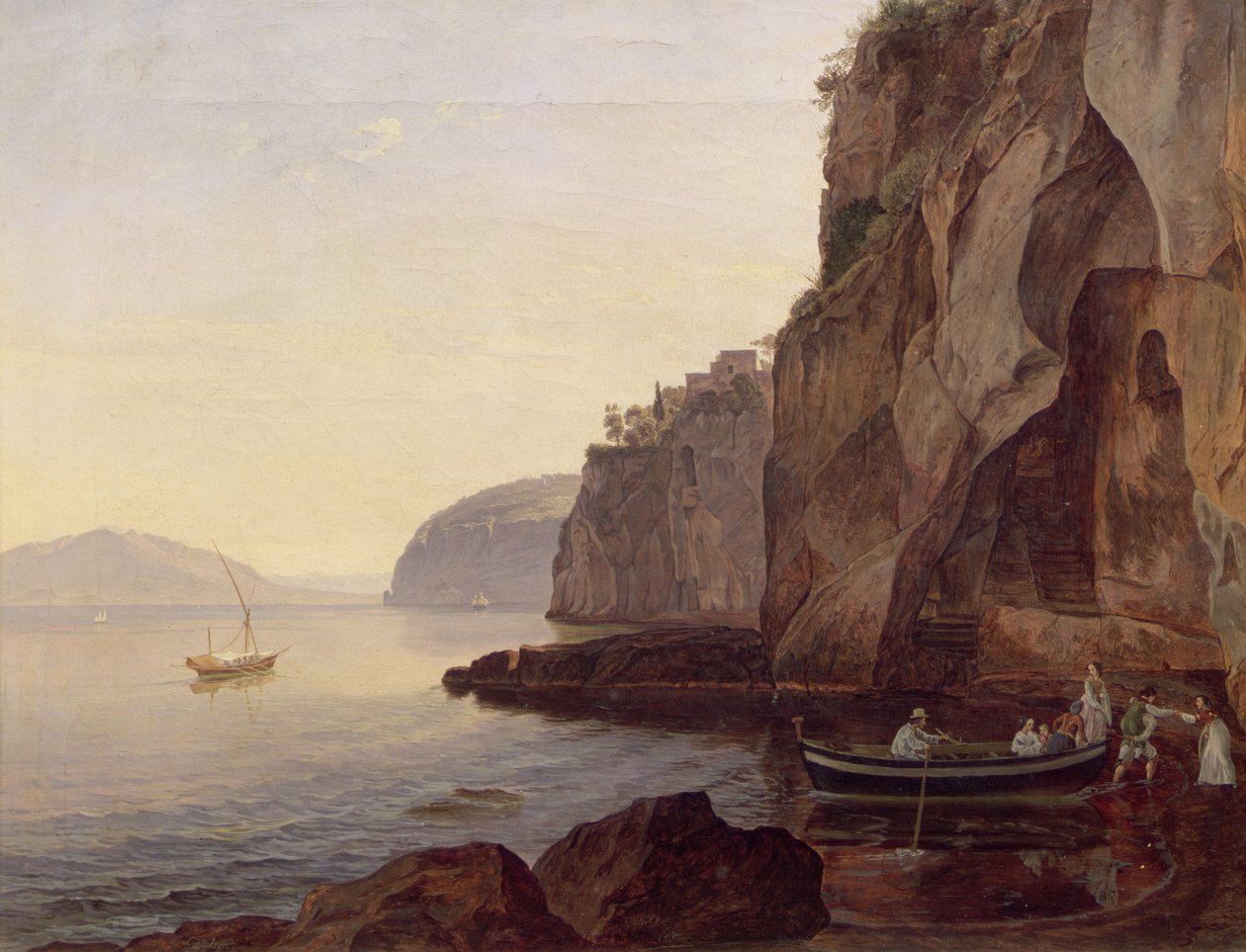 Sorrento yakınlarındaki Cocumella, 1827 by Carl Wilhelm Goetzloff