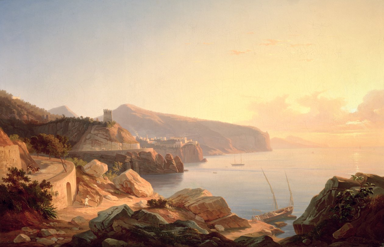 Sorrento Körfezi, Vico yakınlarında, 1855 dolayları by Carl Wilhelm Goetzloff