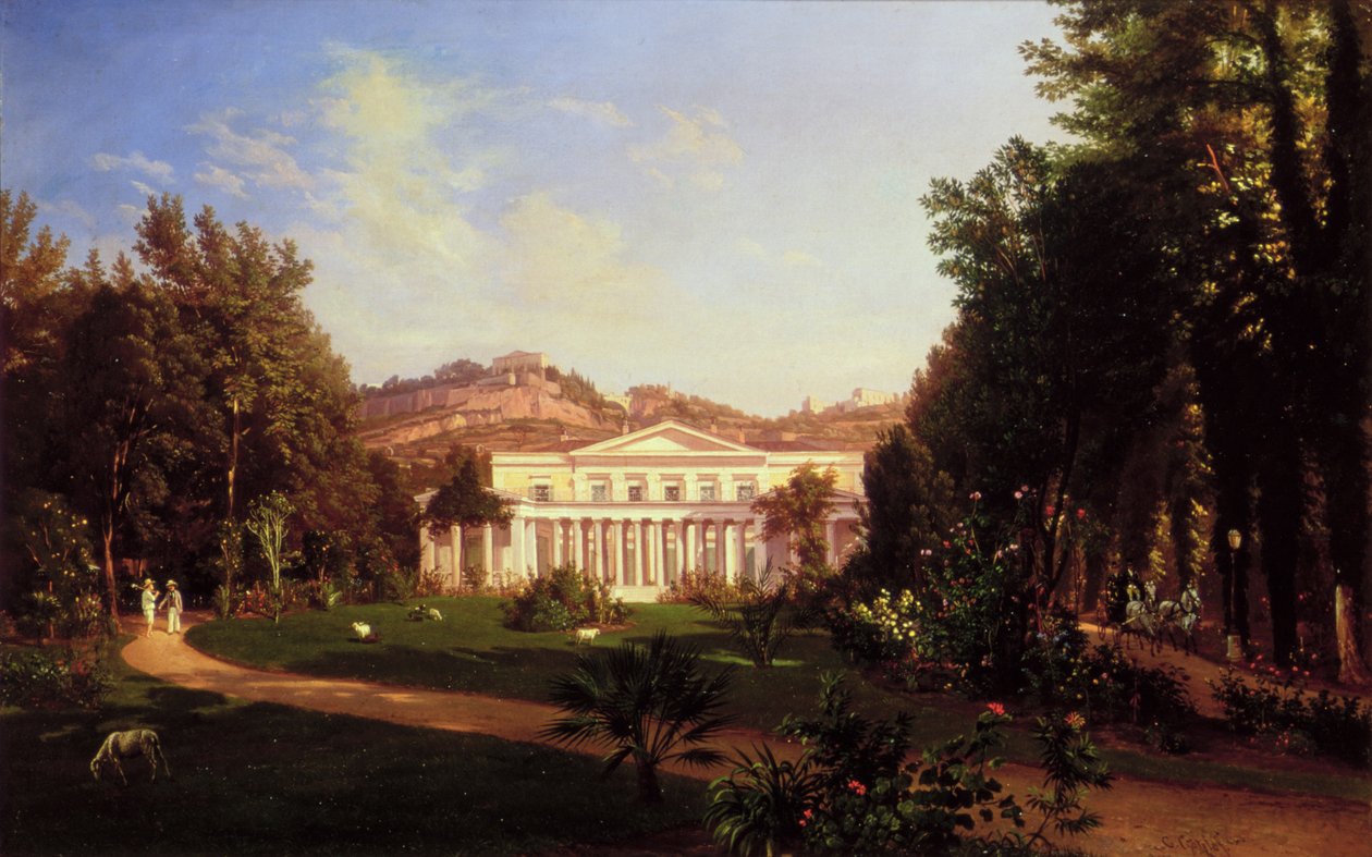 Villa Pignatella, Riviera di Chiaia, Napoli, 1845 dolayları by Carl Wilhelm Goetzloff