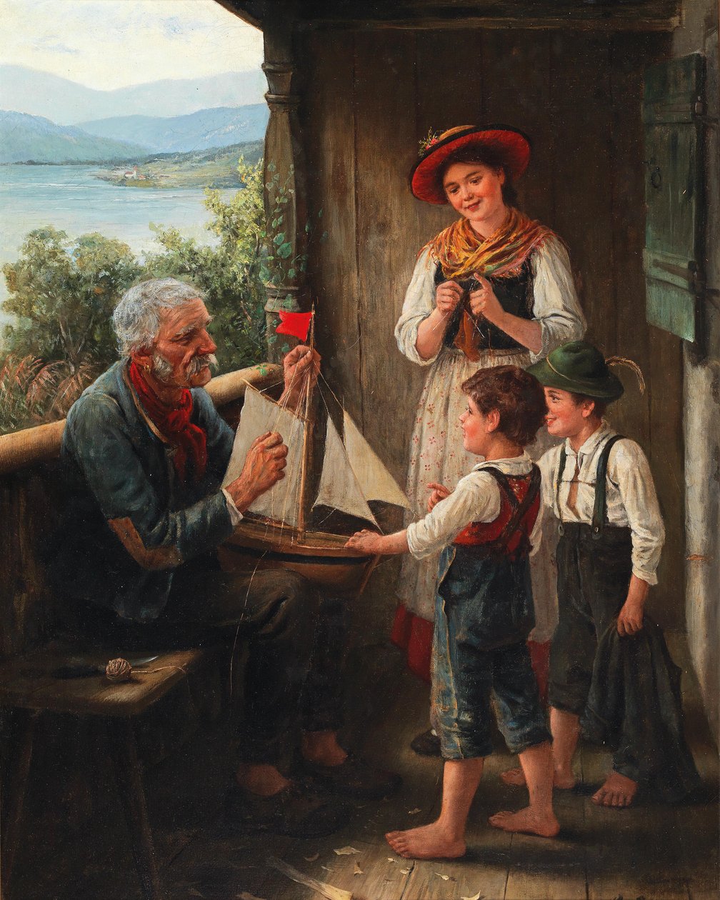 yelkenli gemi by Carl von Bergen  