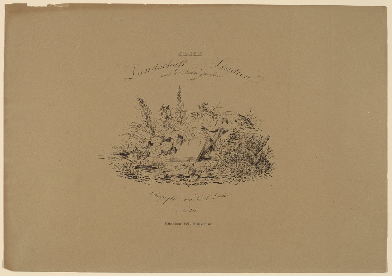 Doğadan altı peyzaj çalışması by Carl August Lebschee