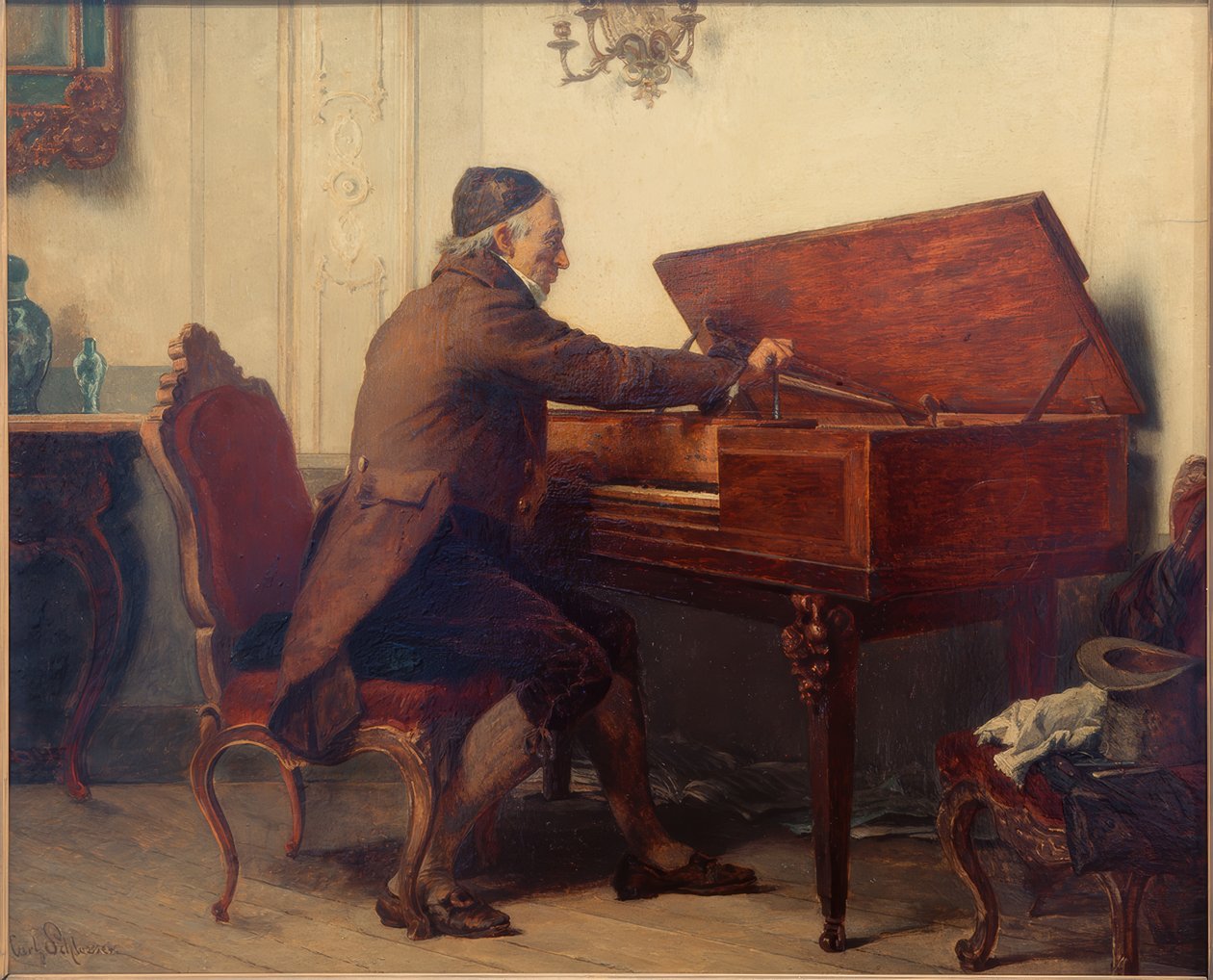 Mann am Masaüstü klavye by Carl Bernhard Schlösser