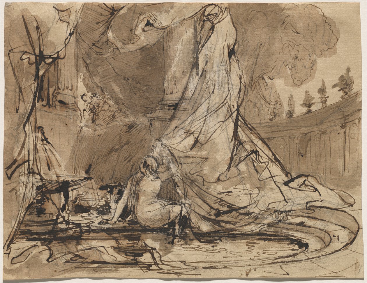 David ve Bathsheba by Carl Blechen