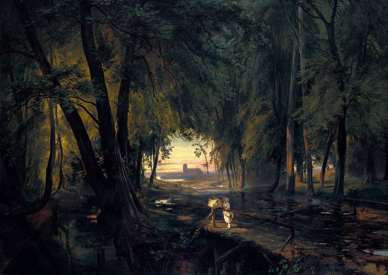 Spandau yakınlarındaki orman yolu, 1835 by Carl Blechen