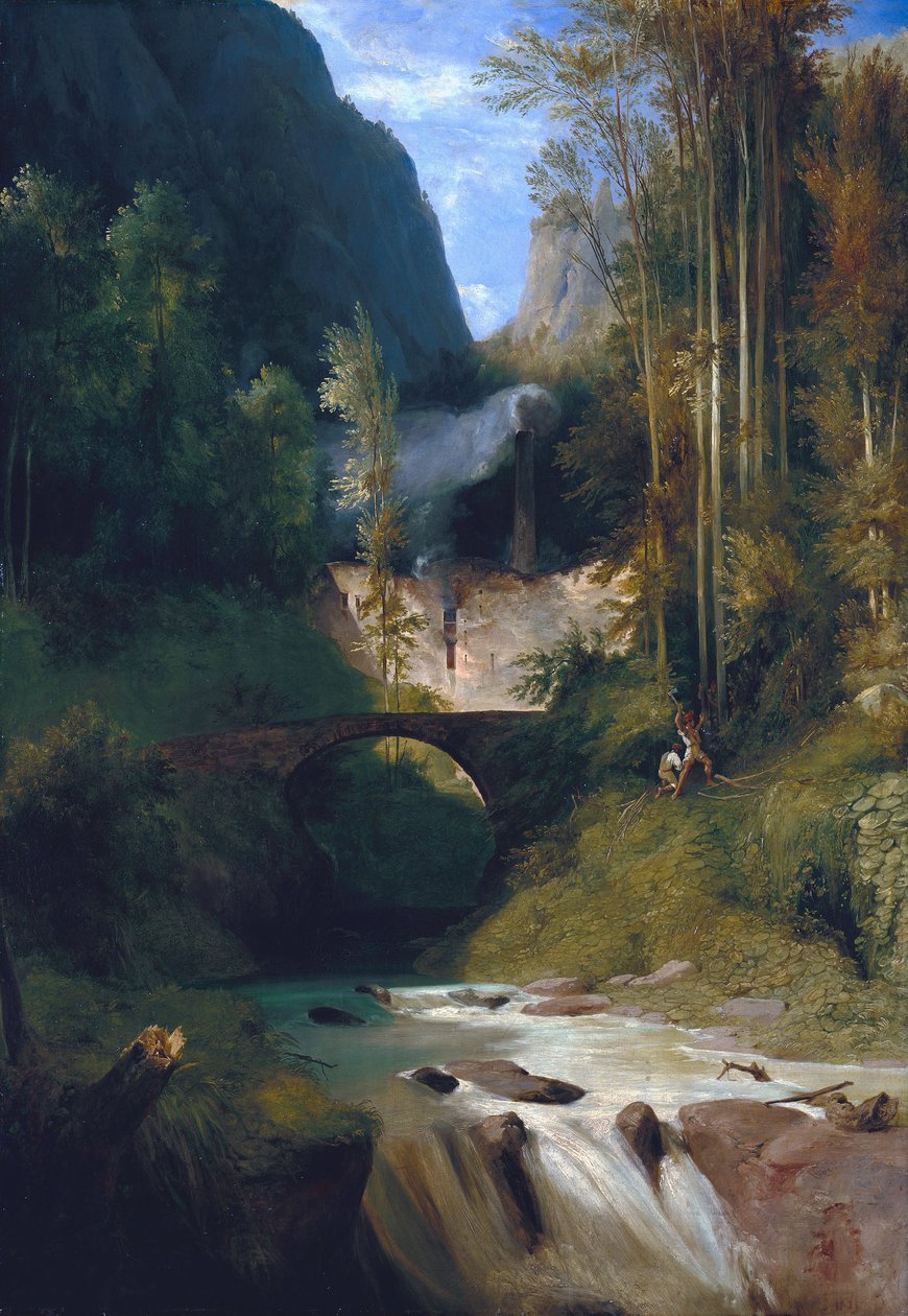 Amalfi geçidi by Carl Blechen
