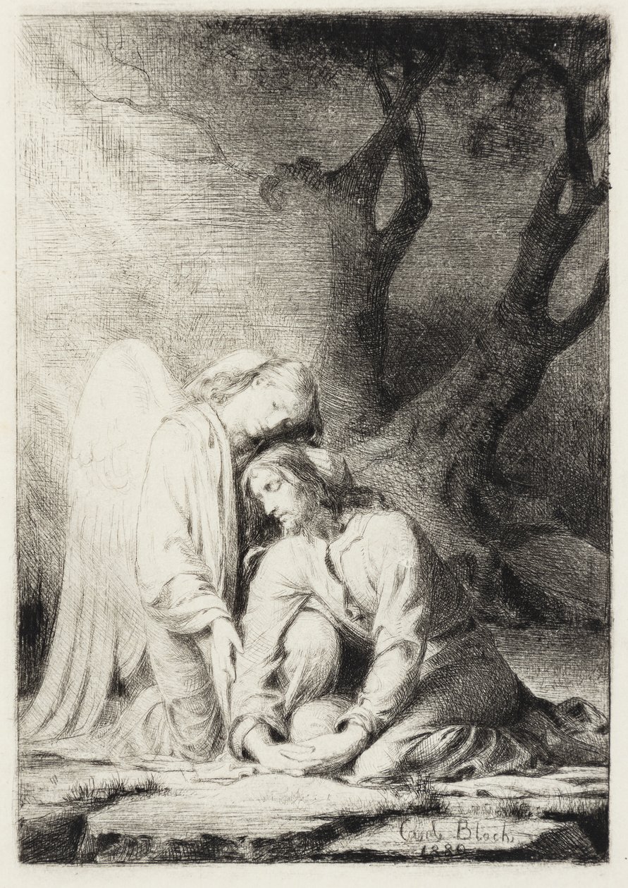 Kristus ve Gethsemane by Carl Bloch