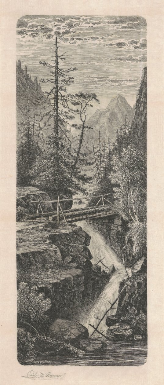 Şelale, Rocky Dağları by Carl C. Brenner