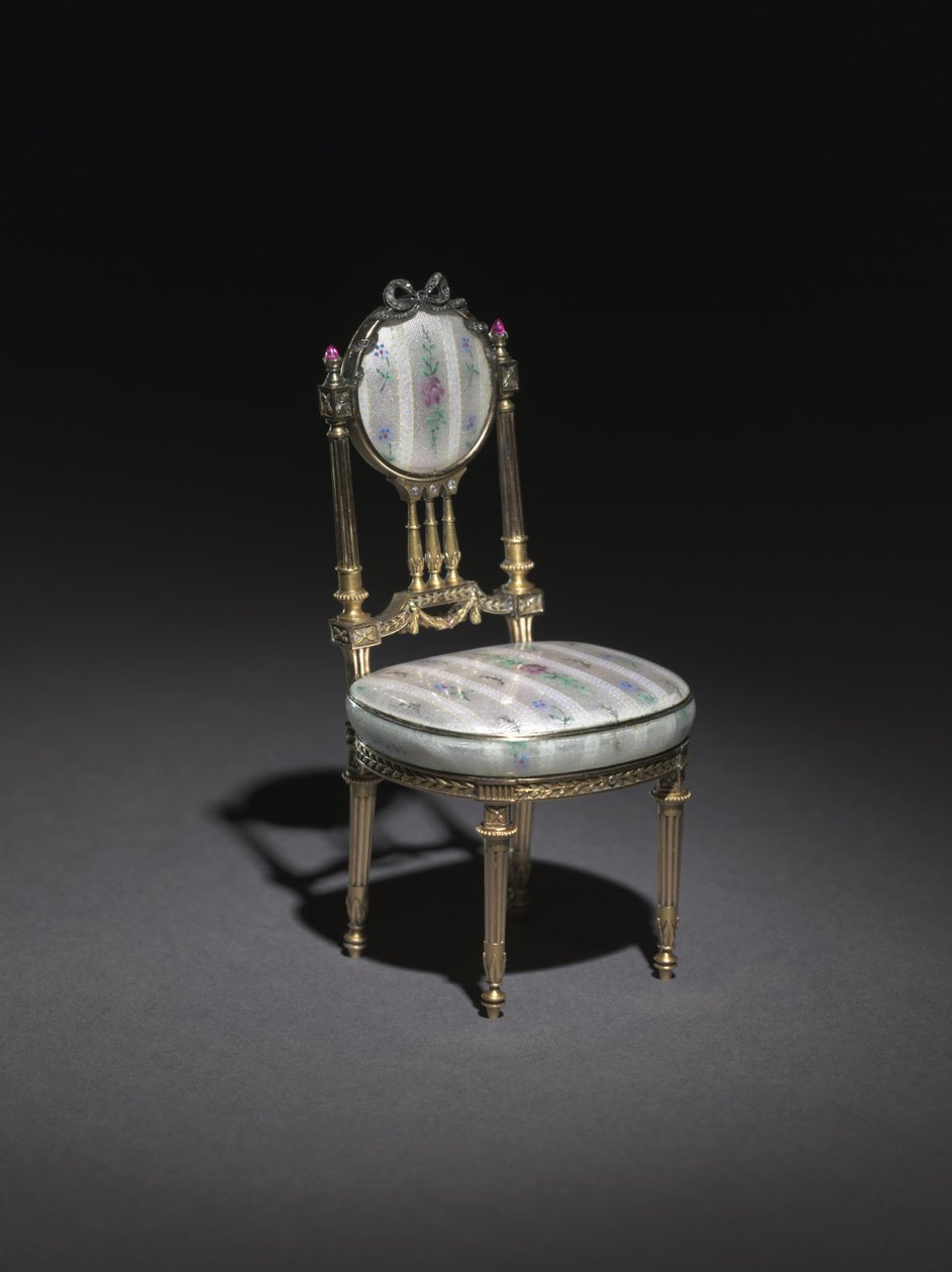Minyatür Sandalye, 1896-1906 by Carl Fabergé