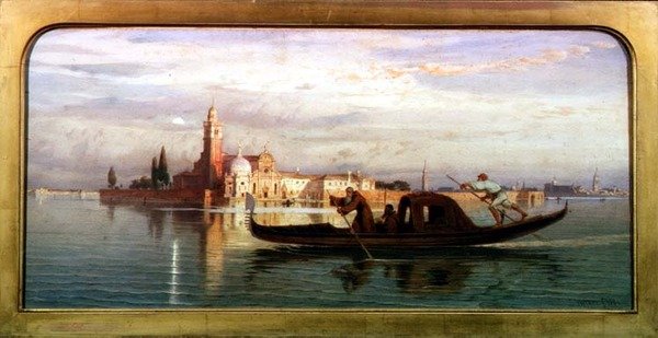 Venedik Lagünü üzerinde by Carl Friedrich Heinrich Werner