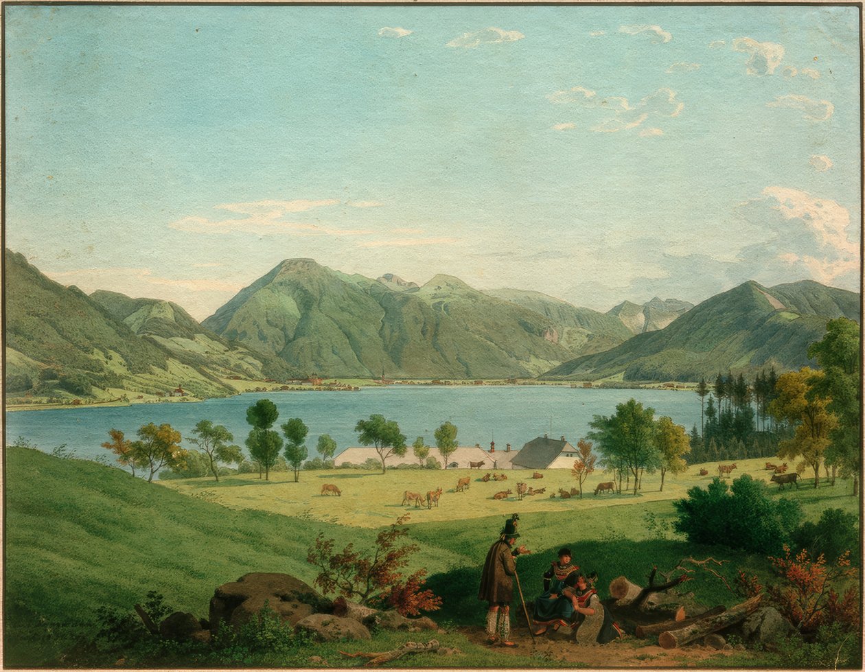 Kaltenbrunn yakınlarındaki Tegernsee by Carl Friedrich Heinzmann